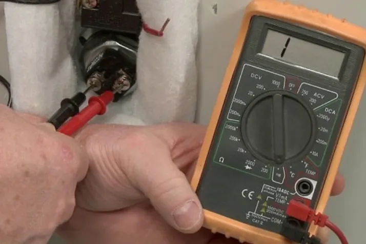 Inspect thermostat of the water heater