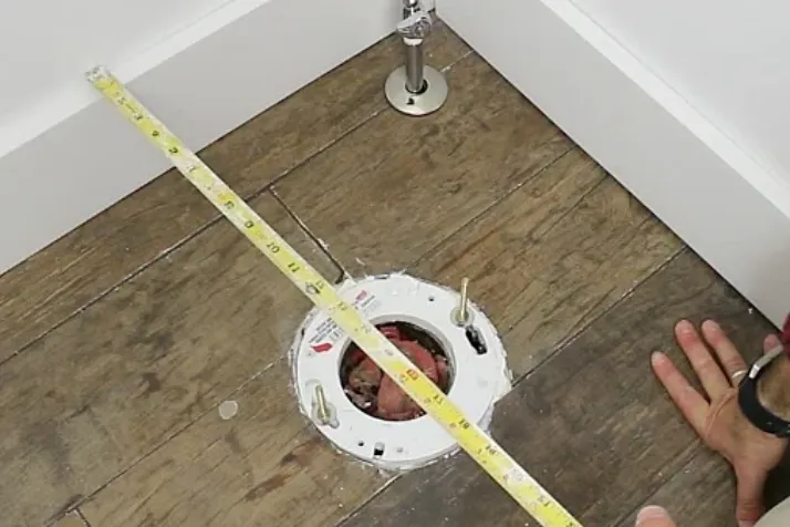 Measuring Corner Toilet Rough-in