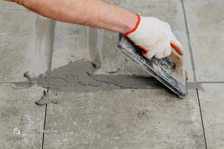 Preparing the Grout Area