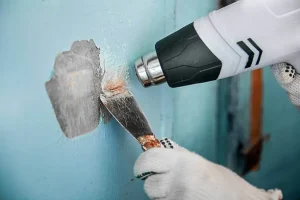 Removing the latex paint with an Electric Heat Machine