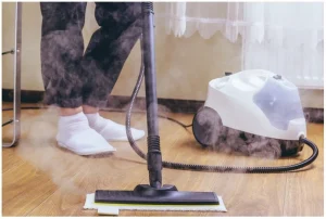 steam mop on laminate floor