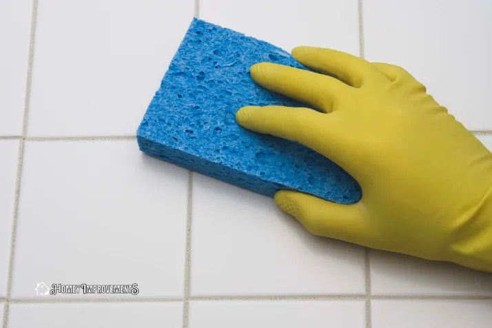 Using Sponge on the Tiles